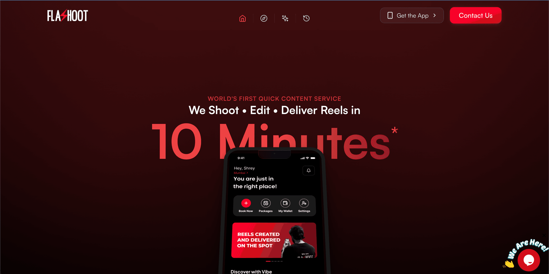Flashoot Website screenshot 1